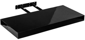 Fali polc STILISTA® Volato 70 cm - fekete fényes