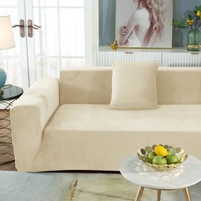 KanapéHuzat (bársonyos, 2 személyes, bézs)