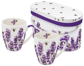 Porcelánbögre 0,35L dobozban 2db-os, Bees &amp; Lavender