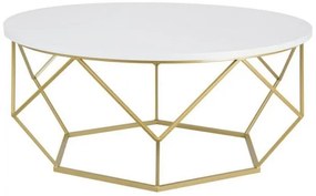 Kávésasztal DIAMOND 41,5x90 cm arany/fehér