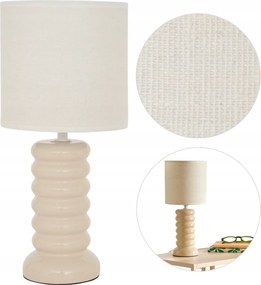 Asztali lámpa 33 cm Krémszínű kerámia lámpabúra nappali szekrényhez pasztell