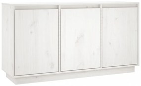 fehér tömör fenyőfa tálalószekrény 111x34x60 cm