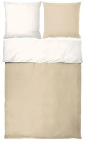 Fehér-bézs egyszemélyes-hosszabbított pamut-perkál ágyneműhuzat 140x220 cm Shades – Mette Ditmer Denmark