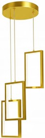 Modern Led Függő Lámpa Három Forrással Arany Elegáns
