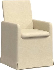 vidaXL Étkező Székek 2 pcs Krém 57 x 67 x 95 cm szövet