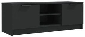 fekete szerelt fa TV-szekrény 102 x 35 x 36,5 cm