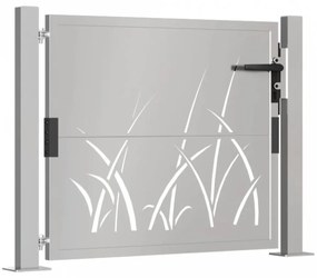 Fűmintás corten acél kerti kapu 105 x 105 cm