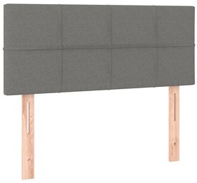 sötétszürke szövet rugós ágy matraccal 90x190 cm
