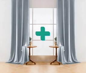 Sötétítő függöny VELVET szürke-kék 140x250 cm (2 db), fém karikák