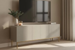 Nicole 150 cm-es TV-szekrény - kasmír / arany lábak