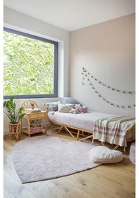 Rózsaszín mosható kézi szövésű pamut gyerek szőnyeg 160x180 cm Puffy Love – Lorena Canals