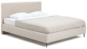 Bézs színű kárpitozott franciaágy matraccal és ráccsal 180x200 cm Noira Slim - Bonami Selection