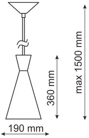 Csillár MODERN 1C 1xE27/20W/230V