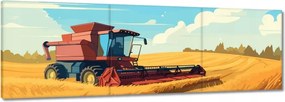 Képek 150x50 Kombájn a gabona kaszálása közben