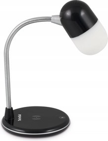 Multifunkciós LED-es asztali lámpa hangszóró Bt töltő Qi Viola fekete