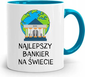 Bankárnak Kék Bögre Születésnapi Ajándék fényképes nyomtatással