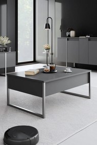 Dohányzóasztal Luxe - Anthracite, Silver