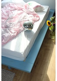 Világoskék borovi fenyő franciaágy ágyráccsal 160x200 cm Japan – Karup Design