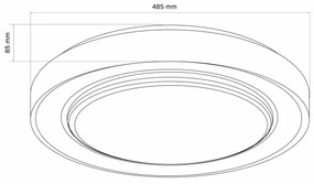 LED Dimmelhető mennyezeti lámpa ZYGMUNT LED/72W/230V 3000-6000K + távirányító