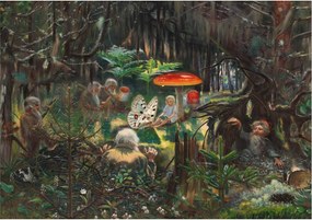 Dekoratív Fotótapéta Hálószobába Meseerdő 312x219 Ragasztó