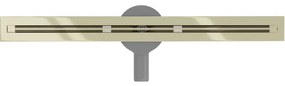 Mexen Flat Super Slim, szupervékony vízelvezető csatorna 360°-ban forgatható szifonnal 50 cm, fényes arany, 1551050