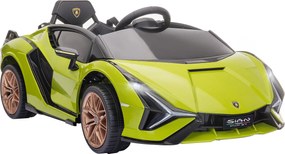 HOMCOM Gyerek Elektromos Autó 12V 2 Vezetési Mód Lamborghini SIAN SUV Játék Elektromos Jármű Távvezérléssel, Zenével (MP3/USB), Fénnyel 3-5 Év Metal Z