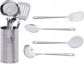 Egészséges Acél Konyhai Eszközkészlet Merőkanál Konyhai Lapát 5 Db-os