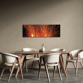 A tűz képe (órával) (90x30 cm)