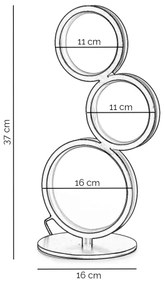 ONLI - LED asztali lámpa RINGS LED/17W/230V 4000K 37 cm fekete