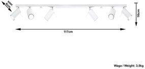 Etna 6L fehér mennyezeti lámpa - Sollux