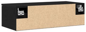 Fekete Tölgy Fali Szekrény 68x30x20 cm Műgyantából