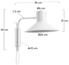 Fehér fali lámpa Aria – Kave Home