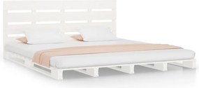 vidaXL fehér tömör fenyőfa ágy matrac nélkül 140 x 200 cm
