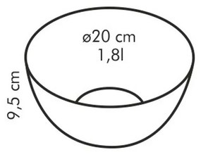 Tescoma GIRO Üvegtál, 20 cm, , 20 cm