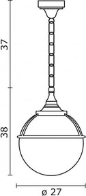 NOVOLUX 061G-G05X1A-02 CLIC-CLAC Kültéri Függő Lámpa Fehér, Fekete IP43