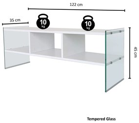 Glass TV-állvány