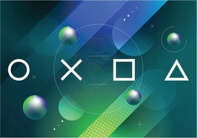 Fotótapéta PlayStation Geometria és Szín 300x210 Absztrakt Játékok +ragasztó