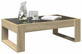Sonoma tölgy végtelen hatású LED-es dohányzóasztal 90x53x30 cm