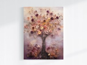 Poszter Dekoráció Szárított Virágok Filc Fa Boho 60x80