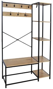 BERDY akasztó polcokkal, tölgyfa