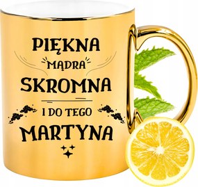 Prémium Arany Csillogó Bögre Martina Ajándék Nyomtatott Fotóval