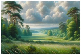 Kép - Zöld táj (90x60 cm)