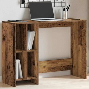 antik fa színű szerelt fa íróasztal 102,5 x 35 x 75 cm