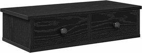 vidaXL Falipolc fiókokkal fekete 60x28x15 cm műszaki fa
