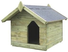 vidaXL impregnált fenyőfa kerti kutyaház felnyitható tetővel
