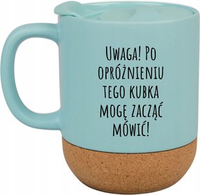 Kék Bögre Fedéllel Ajándék Figyelem Elkezdhetek Beszélni