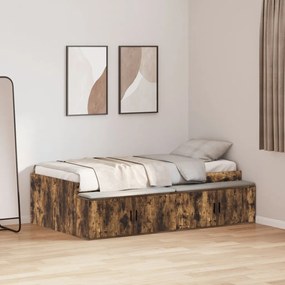 Tárolós Ágykeret Füstölt Tölgy 80x200 cm