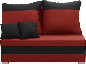 GUSTO2 Kétszemélyes kinyitható kanapé Piros/fekete