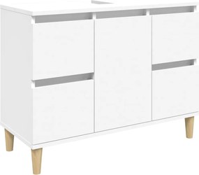 vidaXL fehér szerelt fa mosdószekrény 80 x 33 x 60 cm