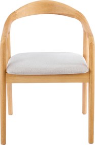 Szék, tömör fa, természetes/szürke, TOROL